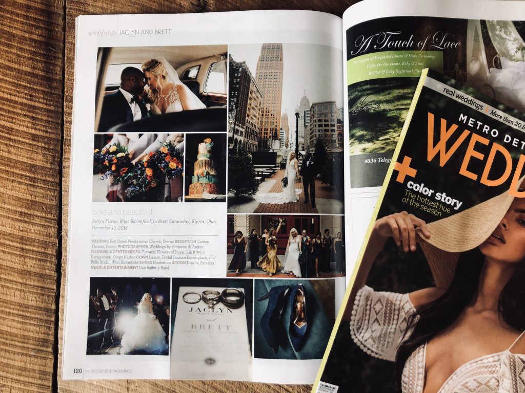 Published-wedding-in-print-at-Metro-Detroit-Weddings-...